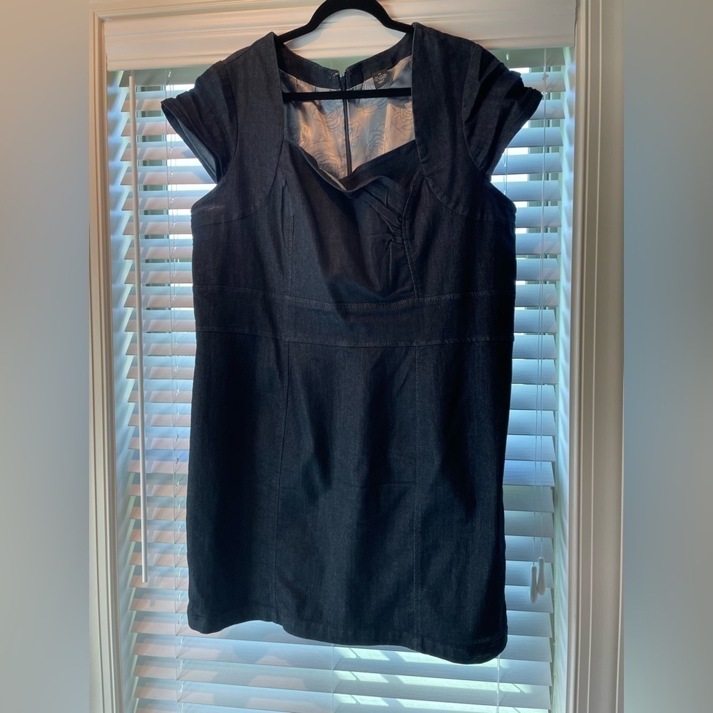 Lane Bryant Cap Sleeve Denim Bodycon Dress- 22W